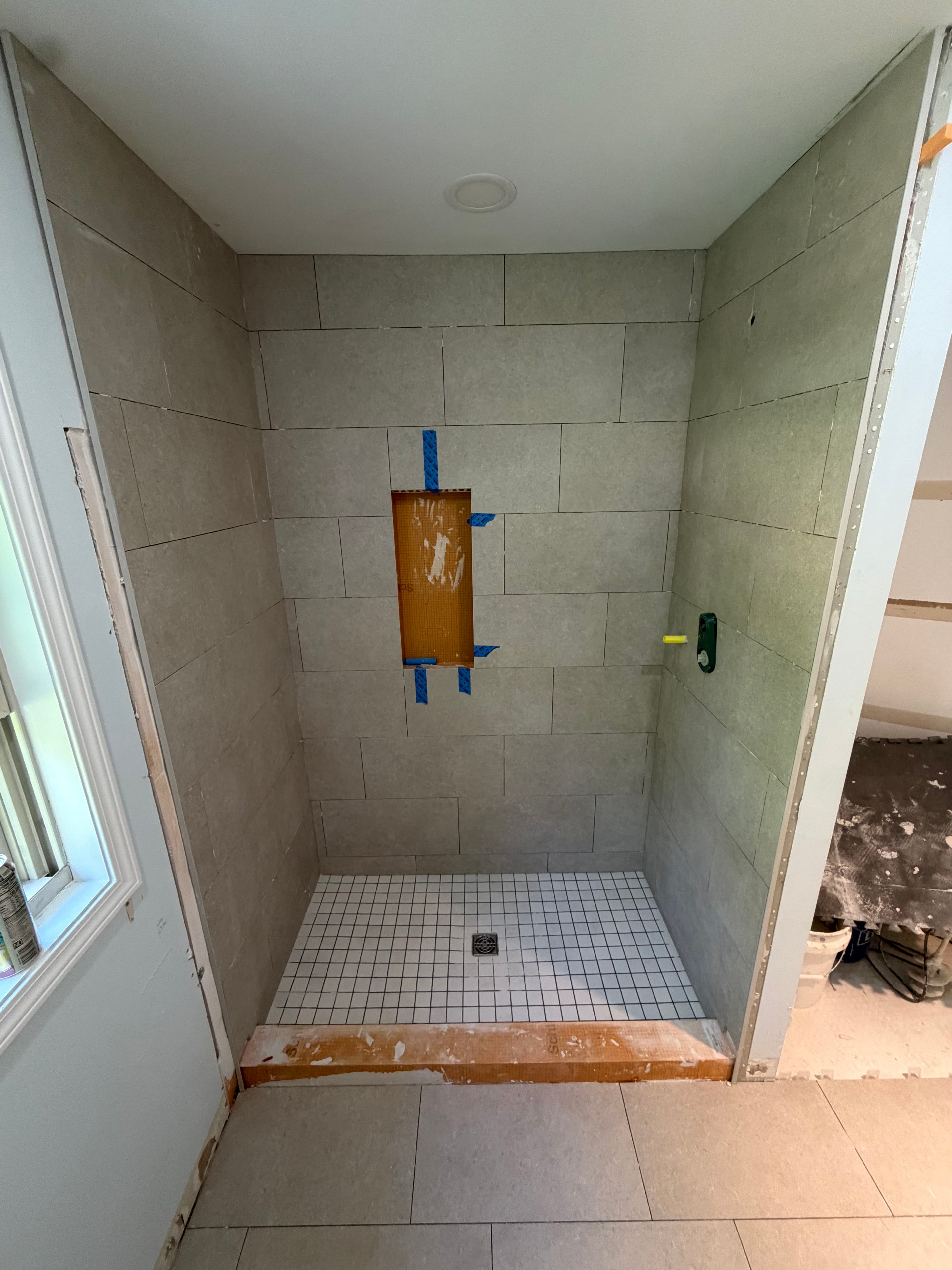 Project Ann Arbor Bathroom Tile Work in Progress image