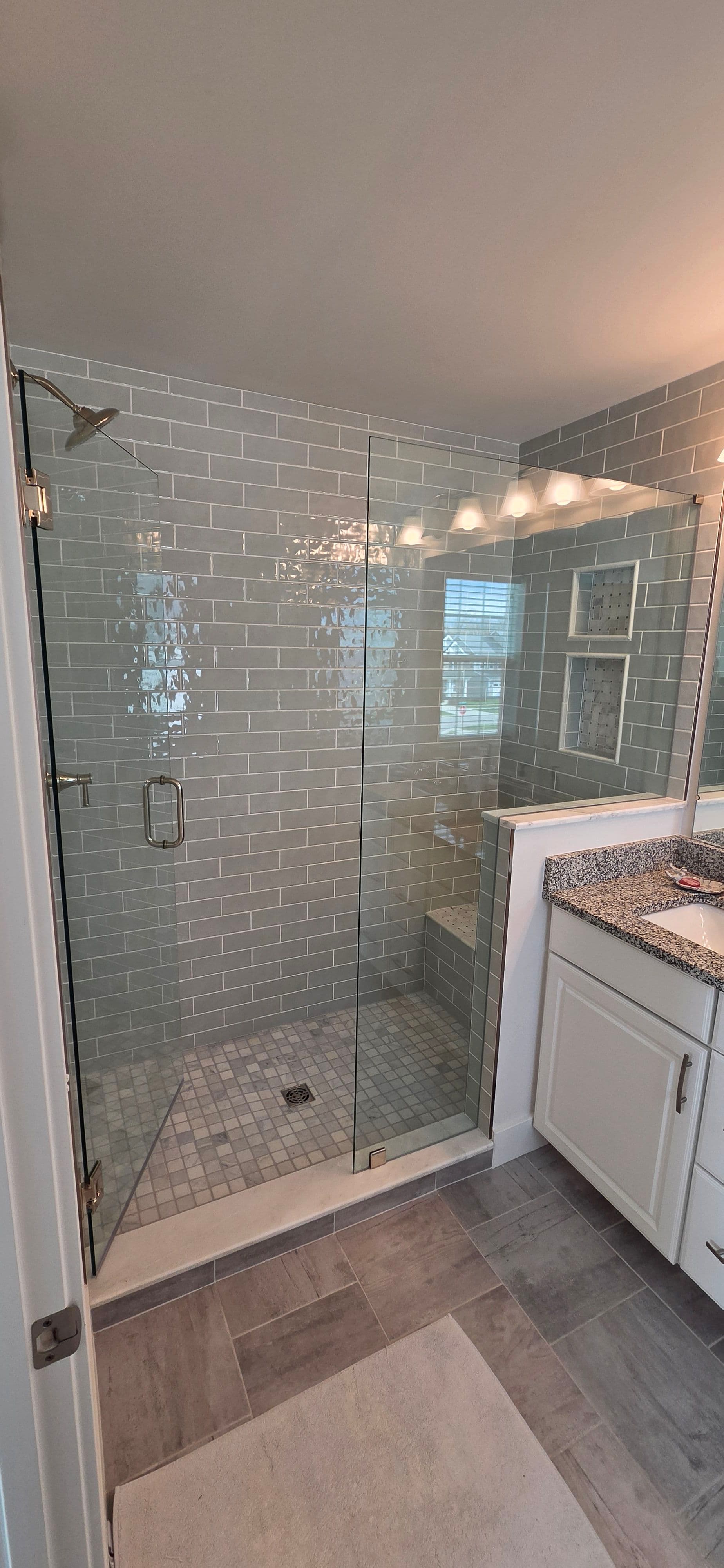 Gallery photos for Ann Arbor Shower Remodel with Subway Tile and Glass Doors: Image #1