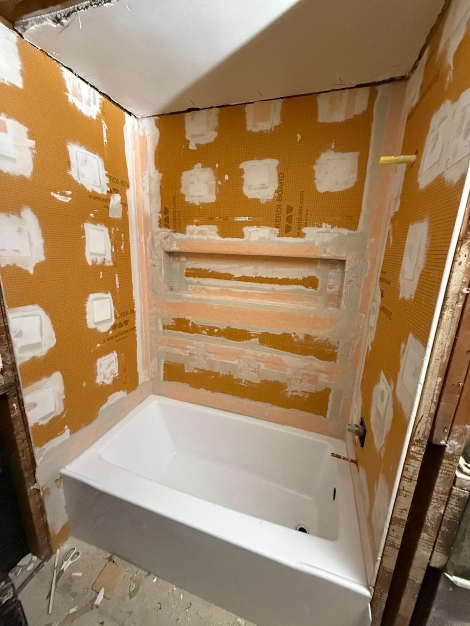 Farmington Hills Bathroom Transformation with Marble Tiles image