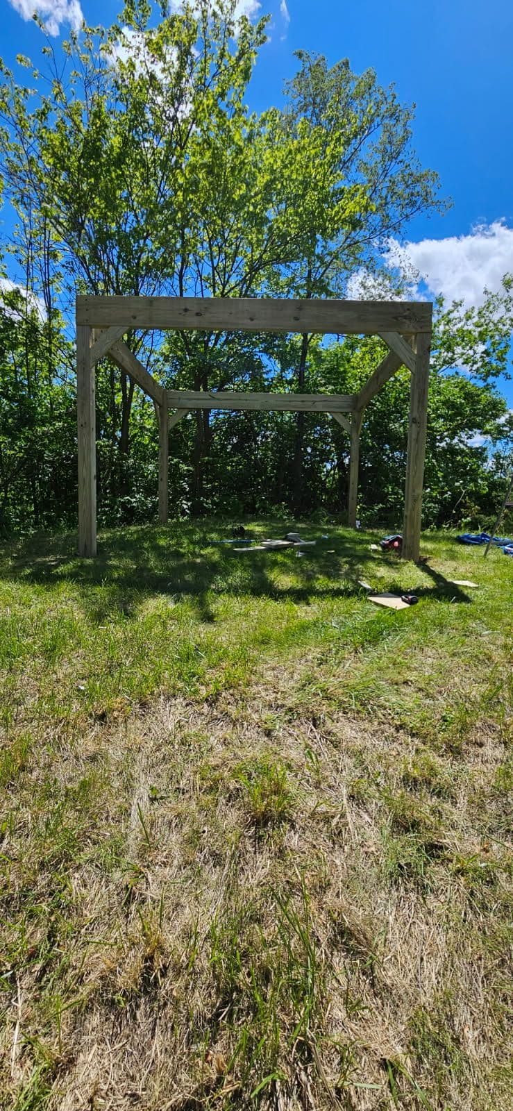 Pergola Transformation with Swings in Tecumseh MI image