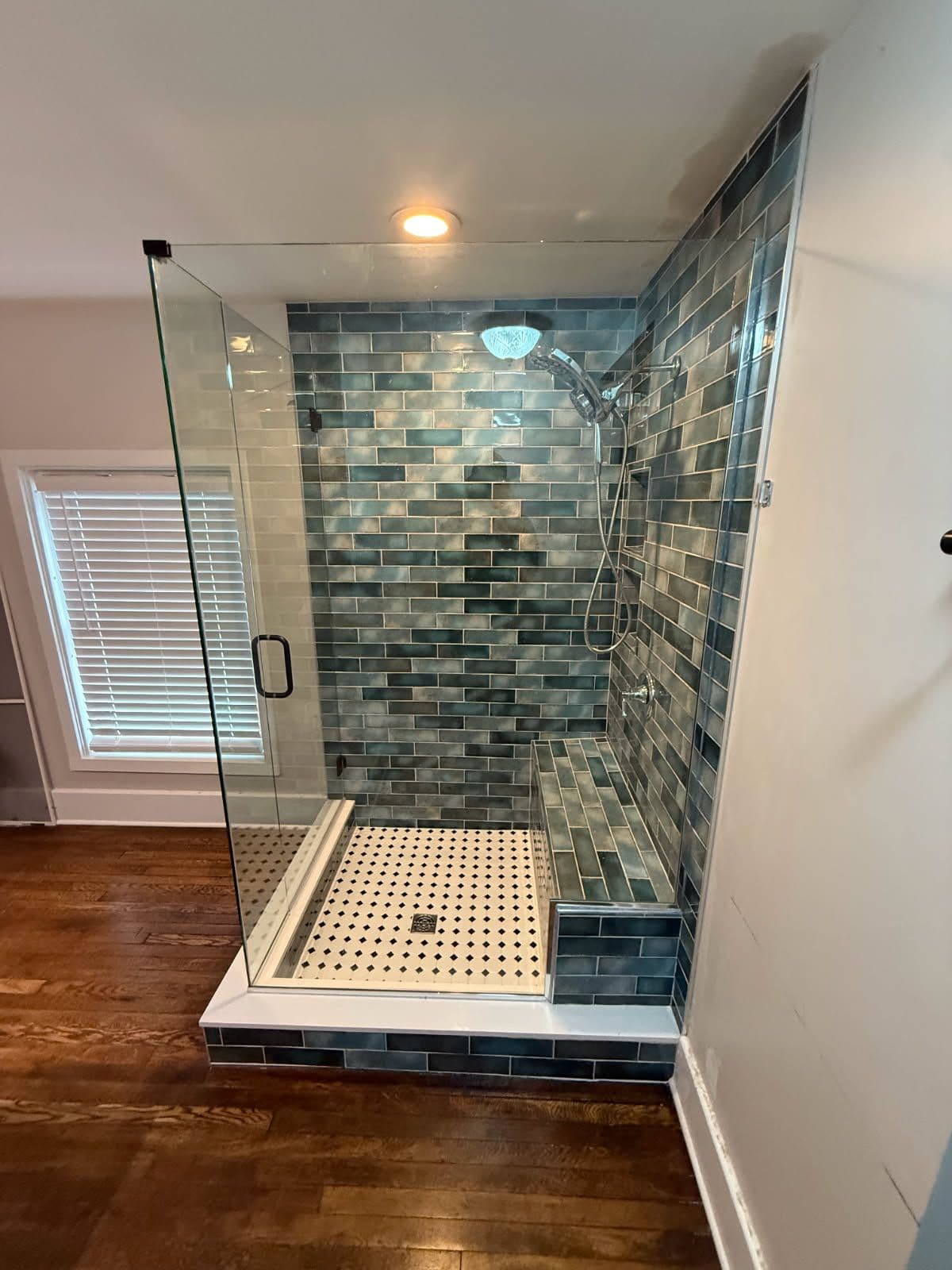Gallery photos for Shower Transformation with Sleek Tile Finish: Image #1